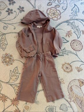 KENDI Hooded Sweatpants Set in Mauve